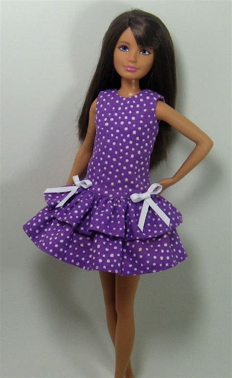 Skipper Doll Clothes Purple Polka Dot Dress For The New Barbie Doll Clothing Patterns Doll