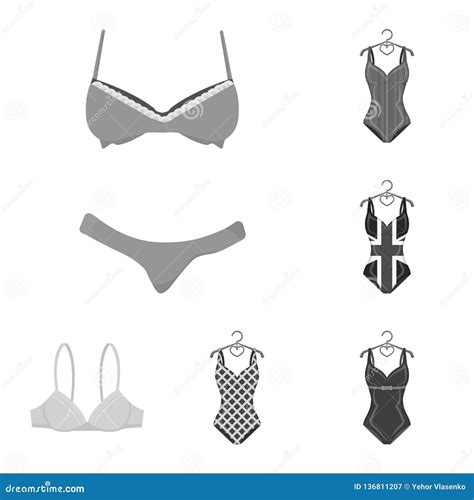 Isolated Object Of Bikini And Fashion Logo Collection Of Bikini And Swimsuit Vector Icon For