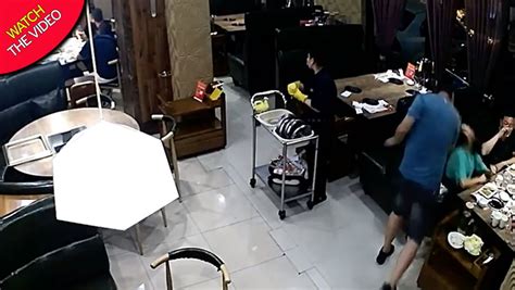 man knocks out wife with one slap after spotting her in restaurant with two men world news