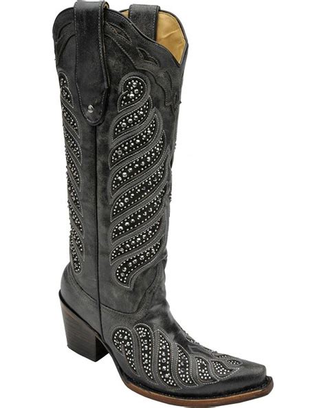 Corral Womens Crystal Inlay Cowgirl Boot Snip Toe C2877 Wow I