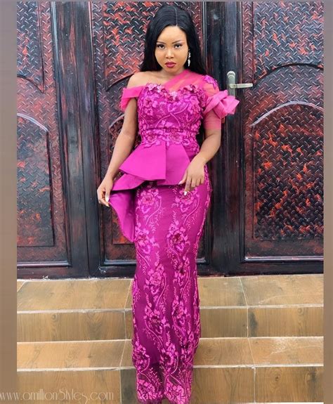 Latest Lace Asoebi Styles Volume African Lace Dresses African Traditional Dresses Lace