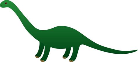 Funny Green Cartoon Dinosaur With Long Neck Free Image Download