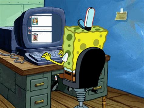 Spongebob Squarepants Computer  Find And Share On Giphy