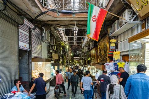 Grand Bazaar In Tehran City Iran Editorial Image Image Of Persian