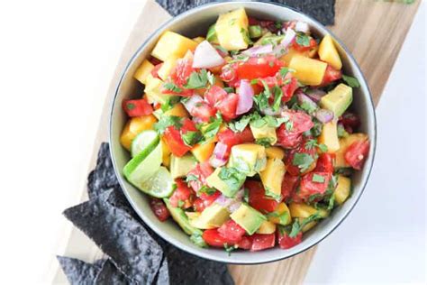 It's full of fresh flavors and really easy to put together. Mango Avocado Salsa Recipe - Dr. Axe