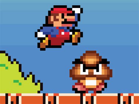 Pixel Art Super Mario Bros 1 Reverasite