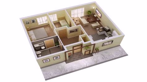 House Plan Design 3 Rooms (see description) - YouTube
