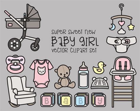 Clipart Baby Kawaii Clipart Cute Clipart Vector Clipart Kawaii
