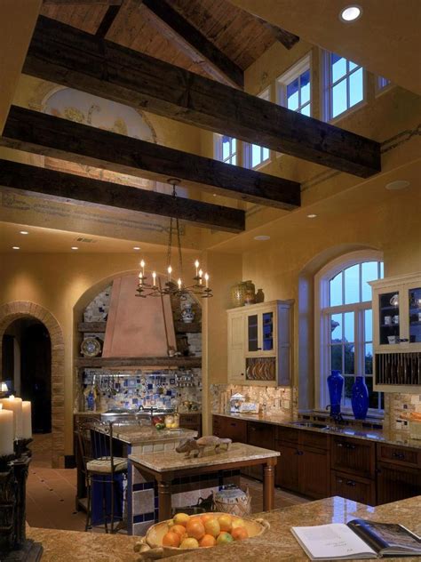 Mixed cabinetry also works in this space, and love lighting. Tuscan Kitchen Design Ideas - Decoration Love