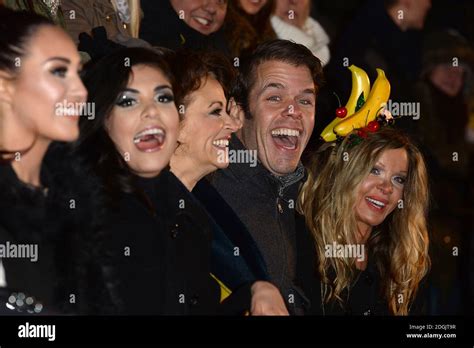 former housemates nadia sawalha perez hilton and alicia douvall in the audience during the