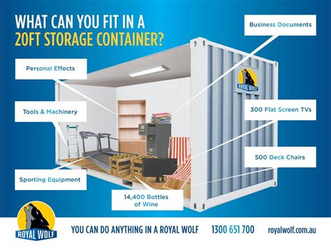 It depends on the item. What Can You Fit In A 20Ft Shipping Container | Royal Wolf AU