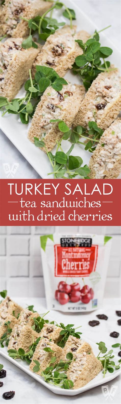 Turkey Salad Tea Sandwiches With Dried Cherries Big Flavors From A