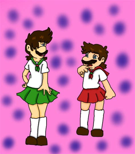 School Girl Mario And Luigi By Ff0 On Deviantart