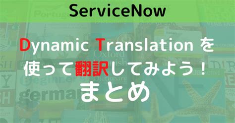 Servicenow Dynamic Translation（翻訳機能）まとめ ～設定方法を画像つき日本語で徹底解説～ メケブログ