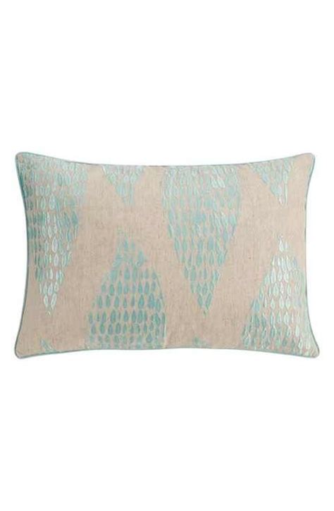 Kas Designs Gingka Embroidered Cotton And Linen Accent Pillow Pillows