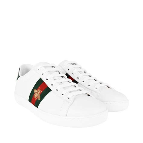 Gucci New Ace Bee Embroidered Trainers Women Low Trainers Flannels
