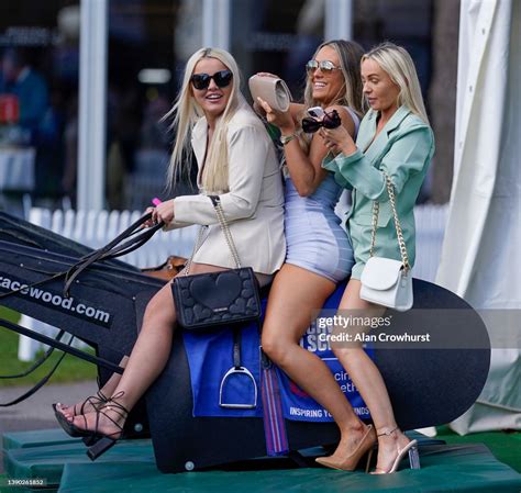 Early Arrivals On Ladies Day At Aintree Racecourse On April 08