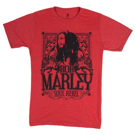 Ajax bob marley shirt for sale. Bob Marley Soul Rebel Red T-Shirt - Men's at RastaEmpire.com
