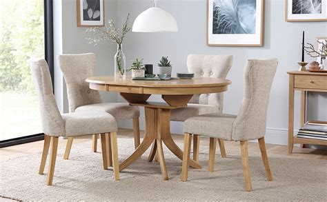 Sold and shipped by costway. Hudson Round Extending Dining Table & 4 Chairs Set (Bewley ...