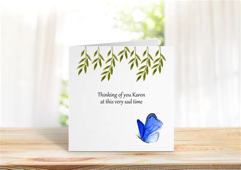 Personalised Sympathy Card Thinking Of You Sorry For Your Loss