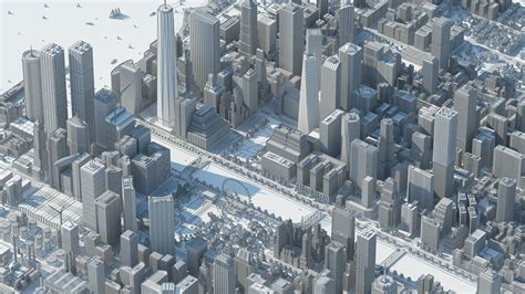 3d Big City Model Realistic Cityscape High Detailed Skyline Polygoncity