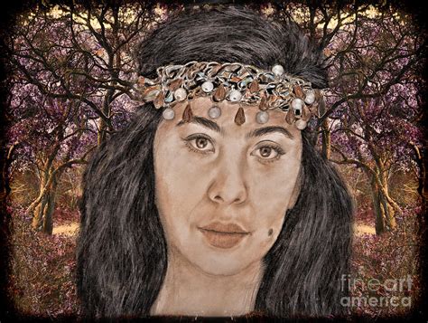 Filipina Model Kaye Anne Toribio In A Mystical Forest Drawing By Jim