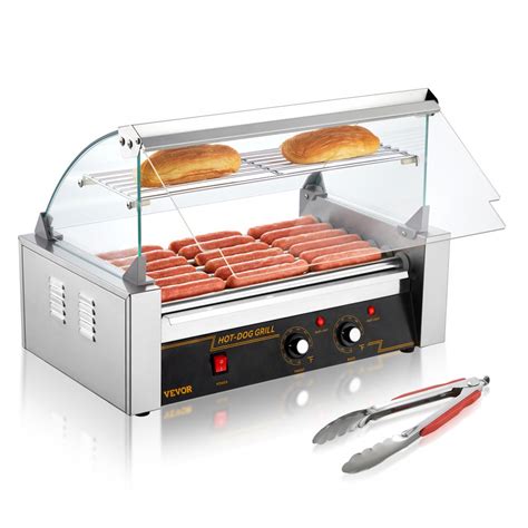 Vevor Hot Dog Roller 7 Rollers 18 Hot Dogs Capacity 1050w Stainless
