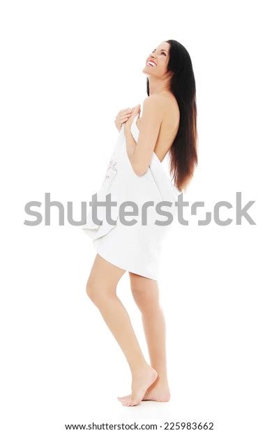 Nude Topless Woman Covered By Towel Stock Photo Shutterstock