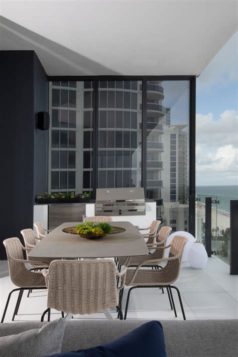 Luxe Waterfront Condo Balcony Miami By Dkor Interiors Inc