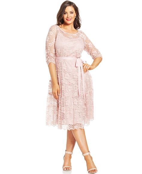 Girls dresses,prom dresses,bridesmaid dresses,wedding guest dresses,new style dress for girl. SL Fashions Plus Size Metallic Lace Ribbon-Belt Dress ...