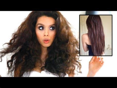 Straight Hair WITHOUT Heat Curly Hair Tutorial YouTube I Don T