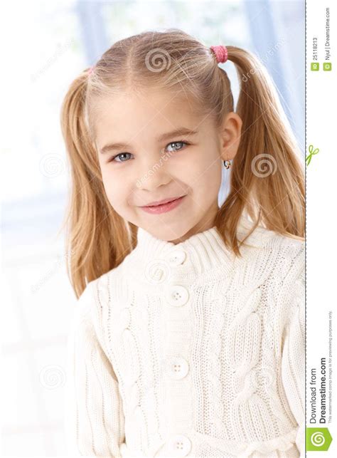 Portrait Of Cute Little Girl Smiling Stock Image Image