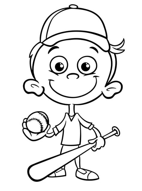 Little Baseball Player Coloring Play Free Coloring Game Online
