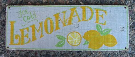 ice cold lemonade vintage style handmade lemonade stand sign … lemonade stand sign lemonade