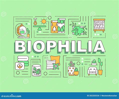 Biophilia Word Concepts Banner Stock Vector Illustration Of Color
