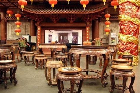 Inside Traditional Chinese Tea House In Hangzhou China Stock Tea