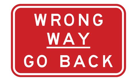 Wrong Way Go Back R2 12a G9 69 Bsc Safety Signs Australia