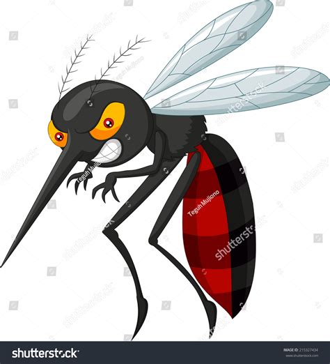Angry Mosquito Cartoon Stock Vector Illustration 215327434 Shutterstock