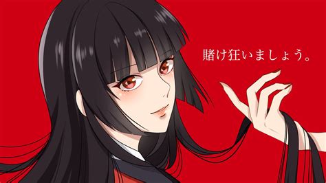 Yumeko Jabami In Red Background Hd Kakegurui Wallpapers Hd Wallpapers