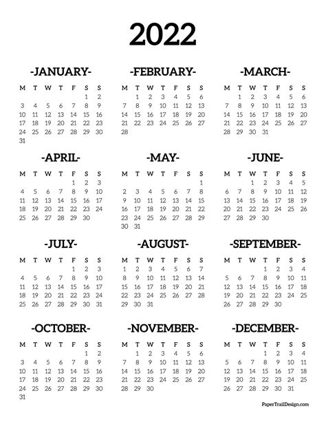 Monday Start 2022 And 2023 Calendar Jan 2022 To Dec 2023 Calendar Riset