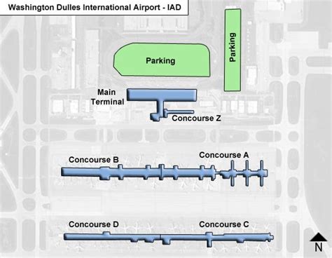 Washington Dulles Airport Map Iad Terminal Guide