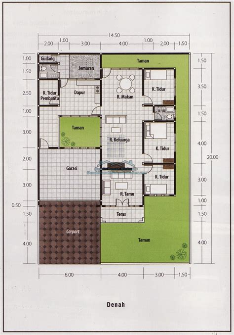 Desain rumah minimalis 6x15m 2 lantai lengkap dengan rooftop. Desain Rumah Minimalis 1 Lantai Luas Tanah 200m2 | Desain ...