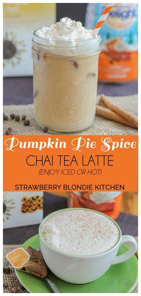 Pumpkin Pie Spice Chai Tea Latte Strawberry Blondie Kitchen