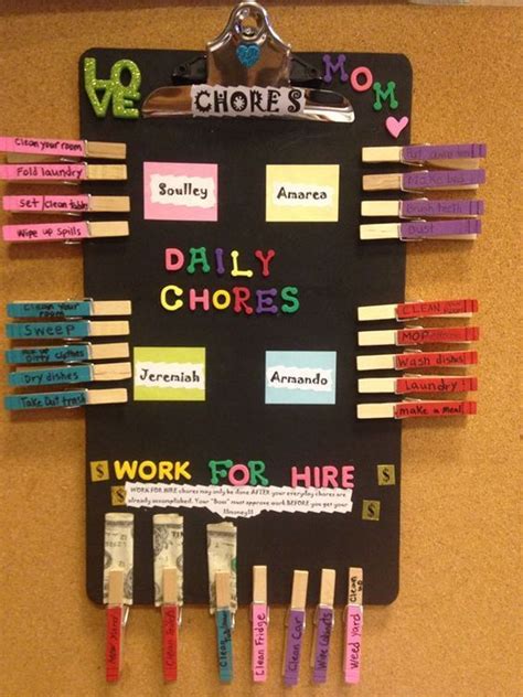 Chore Chart Ideas Easy Diy Chore Board Ideas For Kids Pictures