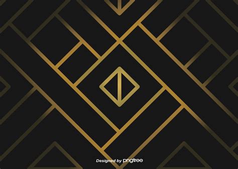 Simple Luxury Black Gold Geometric Bronzing Edge Background Geometric