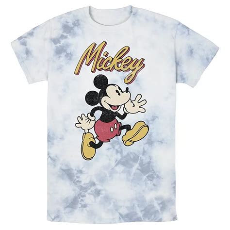 Mens Disney Mickey And Friends Mickey Classic Run Portrait Wash Tee