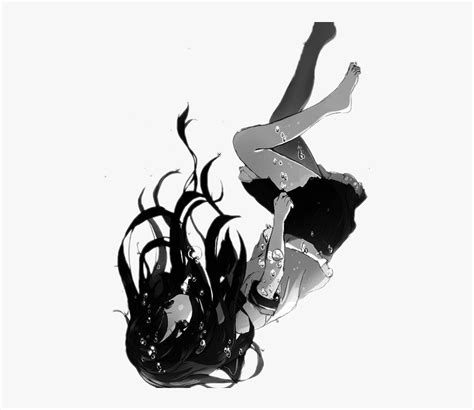 Sad Anime Girl Falling