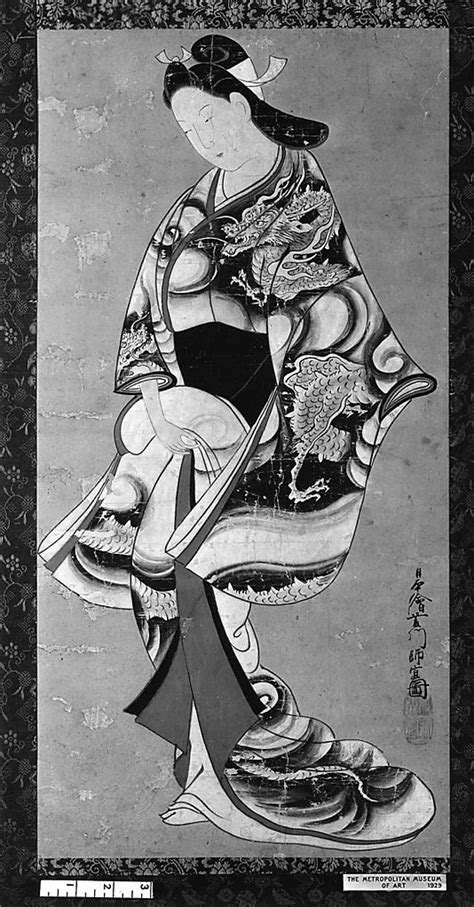 Standing Beauty Painting By Hishikawa Moronobu Edo Period 1615 1868