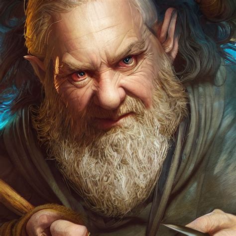 Prompthunt Masterpiece Portrait Of A Big Nosed Rpg Hobbit Gnome Dandd