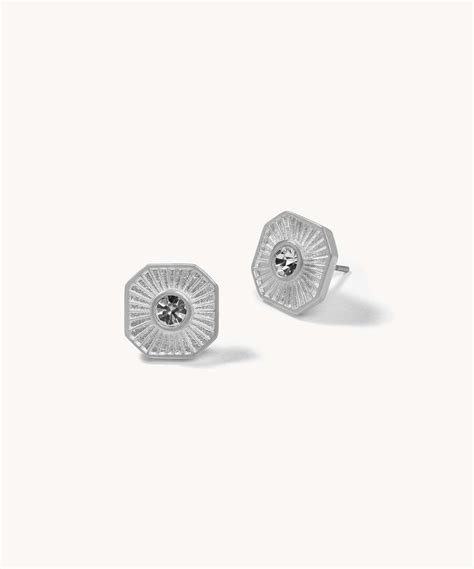 Spartina 449 Crystal And Sterling Silver Radiant Stud Earrings Stud